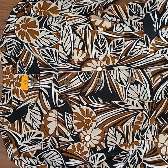💥3for$12💥 Ruby Rd women's dark tropical floral denim jacket size 12 - Picture 2 of 6